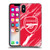 Arsenal FC Crest Patterns Red Marble Soft Gel Case for Apple iPhone X / iPhone XS