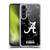 University Of Alabama UA The University Of Alabama Black And White Marble Soft Gel Case for Samsung Galaxy S24+ 5G