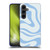 Kierkegaard Design Studio Art Blue Abstract Swirl Pattern Soft Gel Case for Samsung Galaxy S24+ 5G