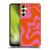 Kierkegaard Design Studio Retro Abstract Patterns Hot Pink Orange Swirl Soft Gel Case for Samsung Galaxy A24 4G / Galaxy M34 5G