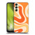Kierkegaard Design Studio Retro Abstract Patterns Modern Orange Tangerine Swirl Soft Gel Case for Samsung Galaxy A24 4G / Galaxy M34 5G