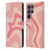 Kierkegaard Design Studio Retro Abstract Patterns Soft Pink Liquid Swirl Leather Book Wallet Case Cover For Samsung Galaxy S24 Ultra 5G