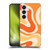 Kierkegaard Design Studio Retro Abstract Patterns Modern Orange Tangerine Swirl Soft Gel Case for Samsung Galaxy S24 5G