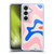 Kierkegaard Design Studio Retro Abstract Patterns Pink Blue Orange Swirl Soft Gel Case for Samsung Galaxy S24 5G