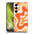 Kierkegaard Design Studio Retro Abstract Patterns Tangerine Orange Tone Soft Gel Case for Samsung Galaxy S24 5G