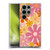 Kierkegaard Design Studio Retro Abstract Patterns Pink Orange Thulian Flowers Soft Gel Case for Samsung Galaxy S24 Ultra 5G