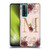 Nature Magick Flowers Monogram Rose Gold 1 Letter M Soft Gel Case for Huawei P Smart (2021)