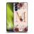 Nature Magick Flowers Monogram Rose Gold 1 Letter M Soft Gel Case for Samsung Galaxy S21 FE 5G