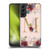 Nature Magick Flowers Monogram Rose Gold 1 Letter M Soft Gel Case for Samsung Galaxy S22+ 5G