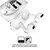 Riza Peker Artwork Skull Vinyl Sticker Skin Decal Cover for Apple AirPods 3 3rd Gen Charging Case