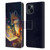 JK Stewart Art Fox Reading Leather Book Wallet Case Cover For Apple iPhone 15