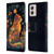 JK Stewart Key Art Orange Cat Sitting Leather Book Wallet Case Cover For Motorola Moto G53 5G