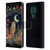 JK Stewart Key Art Owl Crescent Moon Night Garden Leather Book Wallet Case Cover For Motorola Moto G9 Play