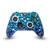 PLdesign Art Mix Aqua Blue Game Console Wrap and Game Controller Skin Bundle for Microsoft Series S Console & Controller