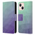 PLdesign Geometric Purple Green Ombre Leather Book Wallet Case Cover For Apple iPhone 13 Mini