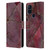 LebensArt Mineral Marble Red Leather Book Wallet Case Cover For OnePlus Nord N10 5G