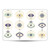 Cat Coquillette Evil Eye Blue Gold Vinyl Sticker Skin Decal Cover for Apple MacBook Air 15" M2 2023 