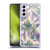 Anis Illustration Floral And Leaves Magnolias Paint Purple Soft Gel Case for Samsung Galaxy S21 5G