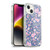 Anis Illustration Floral Pattern Romantic Blue Pink Soft Gel Case for Apple iPhone 14 Plus & MagSafe