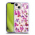Anis Illustration Mix Pattern Soft Feminine Pink Flowers Soft Gel Case for Apple iPhone 13