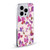 Anis Illustration Mix Pattern Soft Feminine Pink Flowers Soft Gel Case for Apple iPhone 13