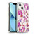 Anis Illustration Mix Pattern Soft Feminine Pink Flowers Soft Gel Case for Apple iPhone 13