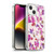 Anis Illustration Mix Pattern Soft Feminine Pink Flowers Soft Gel Case for Apple iPhone 14 Plus & MagSafe