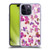 Anis Illustration Mix Pattern Soft Feminine Pink Flowers Soft Gel Case for Apple iPhone 14 Pro Max