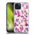 Anis Illustration Mix Pattern Soft Feminine Pink Flowers Soft Gel Case for Apple iPhone 15 Plus