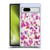 Anis Illustration Mix Pattern Soft Feminine Pink Flowers Soft Gel Case for Google Pixel 7a