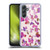 Anis Illustration Mix Pattern Soft Feminine Pink Flowers Soft Gel Case for Samsung Galaxy A54 5G