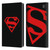 Superman DC Comics Logos Black And Red Leather Book Wallet Case Cover For Amazon Fire 7 2022