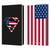 Superman DC Comics Logos U.S. Flag 2 Leather Book Wallet Case Cover For Amazon Kindle Paperwhite 5 (2021)