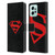 Superman DC Comics Logos Black And Red Leather Book Wallet Case Cover For Xiaomi Redmi 12
