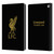 Liverpool Football Club Liver Bird Gold Logo On Black Leather Book Wallet Case Cover For Amazon Fire HD 8/Fire HD 8 Plus 2020