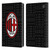 AC Milan Crest Patterns Red And Grey Leather Book Wallet Case Cover For Amazon Fire 7 2022