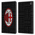 AC Milan Crest Patterns Red And Grey Leather Book Wallet Case Cover For Amazon Fire Max 11 2023