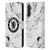 Chelsea Football Club Crest White Marble Leather Book Wallet Case Cover For Samsung Galaxy A24 4G / M34 5G