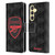 Arsenal FC Crest and Gunners Logo Black Leather Book Wallet Case Cover For Samsung Galaxy S24 5G