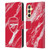 Arsenal FC Crest Patterns Red Marble Leather Book Wallet Case Cover For Samsung Galaxy S23 FE 5G