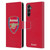 Arsenal FC Crest 2 Full Colour Red Leather Book Wallet Case Cover For Samsung Galaxy A05s