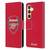 Arsenal FC Crest 2 Full Colour Red Leather Book Wallet Case Cover For Samsung Galaxy S24 5G