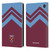 West Ham United FC Crest Graphics Arrowhead Lines Leather Book Wallet Case Cover For Amazon Fire 7 2022