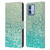 Monika Strigel Glitter Collection Mint Leather Book Wallet Case Cover For Motorola Moto G84 5G