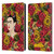 Frida Kahlo Red Florals Portrait Pattern Leather Book Wallet Case Cover For Amazon Fire 7 2022