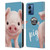 Animal Club International Faces Pig Leather Book Wallet Case Cover For Motorola Moto G14