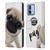 Animal Club International Faces Pug Leather Book Wallet Case Cover For Motorola Moto G84 5G