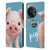 Animal Club International Faces Pig Leather Book Wallet Case Cover For OnePlus 11 5G