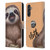 Animal Club International Faces Sloth Leather Book Wallet Case Cover For Samsung Galaxy A24 4G / M34 5G