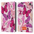 emoji® Butterflies Pink And Purple Leather Book Wallet Case Cover For Amazon Fire 7 2022